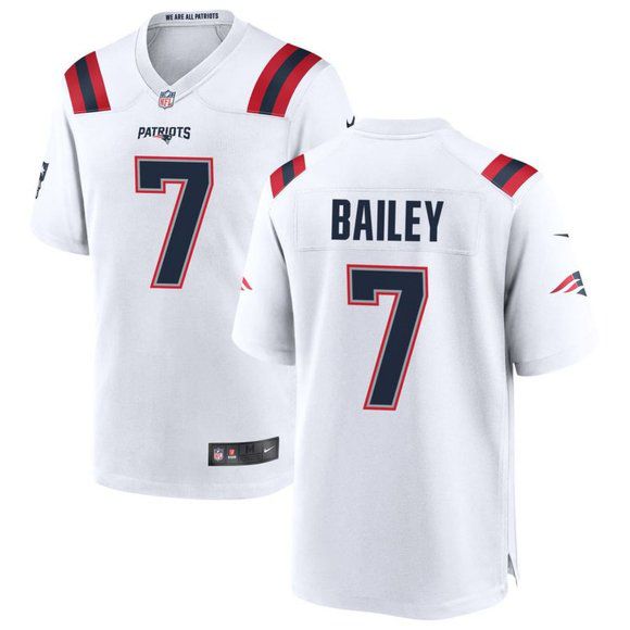 Men New England Patriots #7 Jake Bailey Nike White Game NFL Jersey